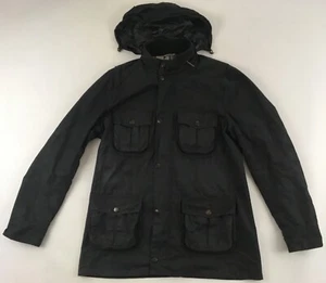 Barbour Corbridge Waxed Rugged Utility Jacket Black Tartan Wax Hooded Herren XL - Bild 1 von 20