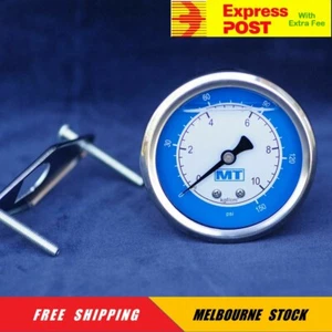 Silicon Oil filled Pressure Gauge 63mm 150PSI 10Bar G1/4" SS304 Panel Mount 150P - Picture 1 of 6