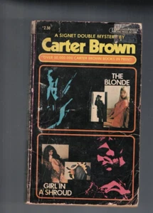 CRIME FICTION, THE BLONDE & GIRL IN A SHROUD de CARTER BROWN - Imagen 1 de 1