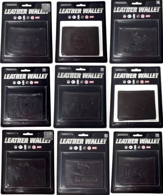 Brown Leather Team Logo Tri-Fold Wallet - New Choose Your Team - Image 1 of 2