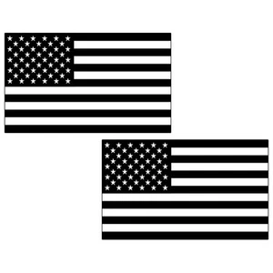 Pegatinas de bandera estadounidense - calcomanías de bandera tenue - banderas de EE. UU. en escala de grises 5" de ancho cada una - Imagen 1 de 7