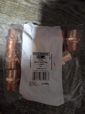 Everbilt 3/4 in. Copper Cup x MPT Adapter (10-Pack) CP604 - Image 1 of 3