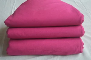 Pink Solid Plain Fabric 100% Cotton Dressmaking Material By The 5 Yard  ZK_93 - Picture 1 of 9