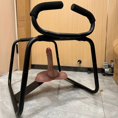 Silla sin peso gorila de ayuda sexual con consolador realista posición de amor taburete juguetes sexuales Foto 1 de 4