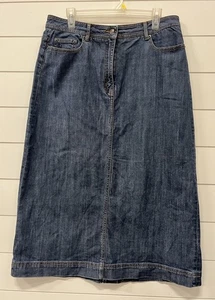 BODEN JEAN SKIRT WOMEN'S SIZE 16 R DENIM STRETCH Modest - Read Description - Picture 1 of 7