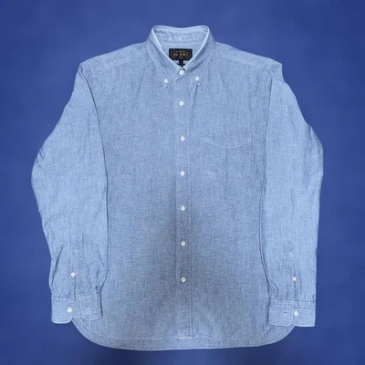 BEAMS PLUS Chambray Button Down Shirt Blue Size M Made in Japan - Image 1 of 4