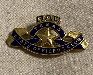 Daughters of the American Revolution Texas State Officers Club pin JE Caldwell - Picture 1 of 8