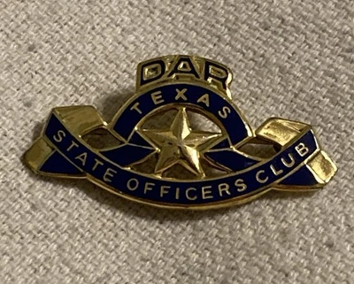 Daughters of the American Revolution Texas State Officers Club pin JE Caldwell - Image 1 of 4
