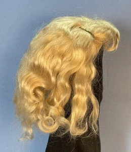 Original Factory Antique Platinum Blonde Mohair Doll Wig German S/M Size - Picture 1 of 6