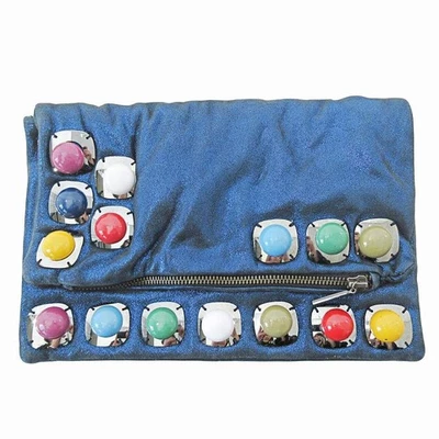 Bolso Clutch Jamin Puech Hombro Cuero Decoración Azul Cojo 0311 Ibo68 Damas Foto 1 de 4