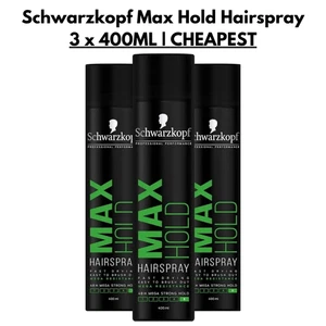 Schwarzkopf Professional Styling Max Hold Hairspray | 3 x 400ML | CHEAPEST - Picture 1 of 1