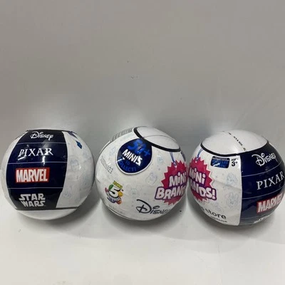 Lot of 3 Zuru Disney Store Mini Brands Capsule Balls Series 1 New Sealed - Image 1 of 4