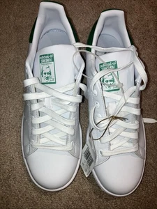 Women’s Adidas Originals Stan Smith White Green Primegreen Sneakers Size 9 NWT - Picture 1 of 6