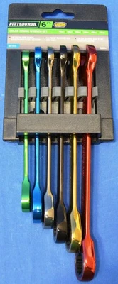 Color Metric Ratcheting Combination Wrench Set, 6-Piece 66054 - Image 1 of 2
