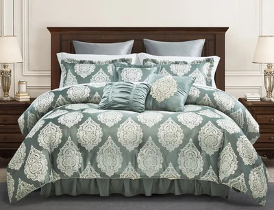 Sterling Creek 7-Piece Luxury Traditional Jacquard Medallion Comforter Set - Image 1 of 4