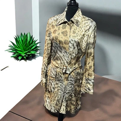 Abrigo ligero de longitud completa con botones de seda Carlisle Talla 8 Foto 1 de 4