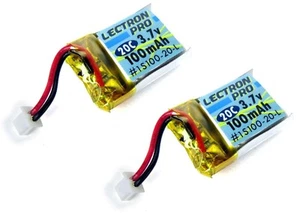 2 Packs Lectron Pro 3.7 volt 100mAh 20C Lipo for Estes Proto X Nano Quadcopter - Picture 1 of 1