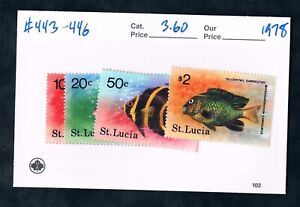 2/3 off $3.60 Scott Value - 1978 ST LUCIA SAINT Fish Caribbean Sea MNH NH UMM