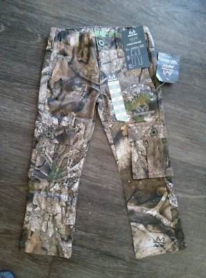 REALTREE APX Color 6 Pocket Cargo Camo Hunting Pants Youth Size XS (4-5) NWT - Image 1 of 4