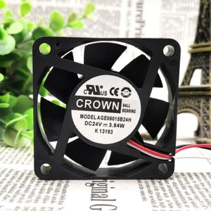 1 pcs CROWN AGE06015B24H DC24V 3.84W 6015 6CM cooling fan - Photo 1/1