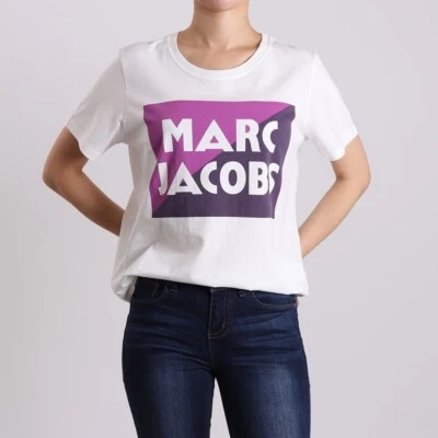 CAMISETA MARC JACOBS CLÁSICA ESTAMPADA LOGO BLANCA TALLA XS "NUEVA CON ETIQUETAS" Foto 1 de 4