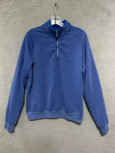Fairway & Greene Sweater Mens Quarter Zip Long Sleeve Blue Size Medium Pull Over - Picture 1 of 5