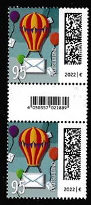BRD 3705R Ballonpost, 95C-Zusammendr, Nr. 115, Typ 2b, blass-gelbe Fluoreszenz - Picture 1 of 3