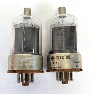 2 GE General Electric #6146 Tube Radio Vacuum Tubes  ~ T423A - Picture 1 of 3