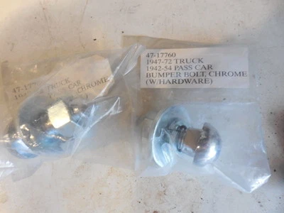 TORNILLOS DE PARACHOQUES CROMADOS CHEVROLET CAMIÓN 1947 A 72 Y COCHE DE PASAJEROS 1942 A 54 Foto 1 de 2