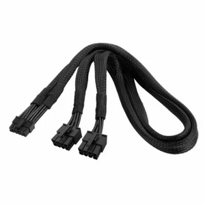 Silverstone PP12-EPS (schwarz) Dual EPS (PSU) 8Pin auf (GPU) 12Pin Stromkabel - Bild 1 von 3