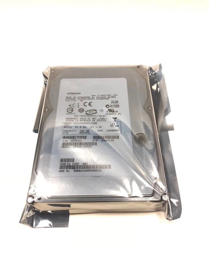HUS15454VLS300 Hitachi 450GB SAS 15,000rpm 15K 3.5" hard drive HDD 520BLOCK SIZE - Image 1 of 1