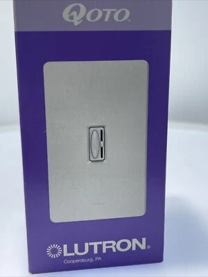 Interruptor de luz pulsador Lutron Qoto 600W y atenuador deslizante de 3 vías Q-603P-IV Foto 1 de 4