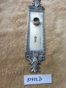 Vintage Antique LG Ornate Cast Brass Victorian Door Plate 51922 D - Picture 1 of 10