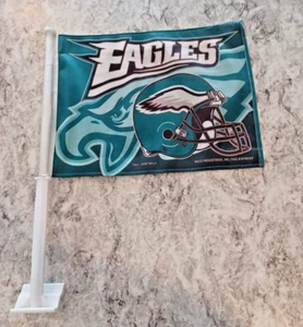 Bandera automática de auto vintage de los Philadelphia Eagles de la NFL de 2000 con poste de 20 pulgadas x 15 pulgadas - Imagen 1 de 14