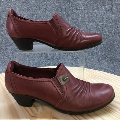 Cobb Hill Ankle Booties Womens 7.5M Red Adele Round Toe Slip On Casual Leather - Image 1 of 4