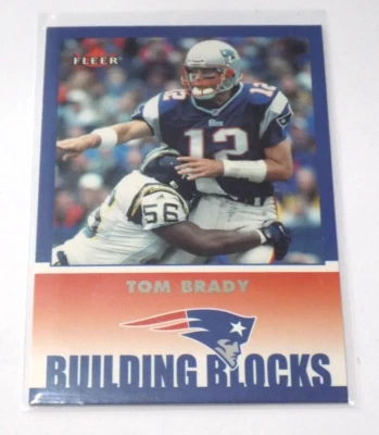 2002 Fleer Building Blocks Tom Brady Card #256 GOAT - Image 1 of 2