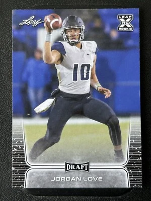 2020 Leaf Draft Jordan Love #11 - Utah State Aggies - Image 1 of 2