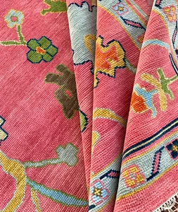 Tappeti Oushak rosa tenue 8x11 9x12 10x14 12x15 tappeto turco fatto a mano per soggiorno - Foto 1 di 9