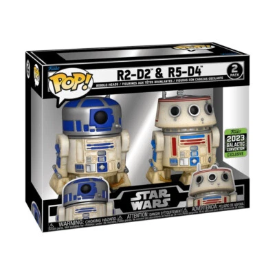 Star Wars -R2-D2 & R5-D4 STAR WARS CELEBRATION 2023 Pop!Vinyl Figure (RS) 2-Pack - Image 1 of 2