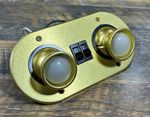 Vintage Jensen-Wemac RV Gold Tone Metal Double Swivel Cabin Interior Light Assy - Picture 1 of 6