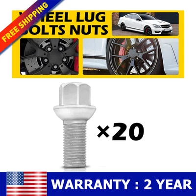 20x Wheel Lug Bolts Nuts Fits Mercedes Benz C250 C300 C350 CLK320 CLK350 CLK500 - Image 1 of 4