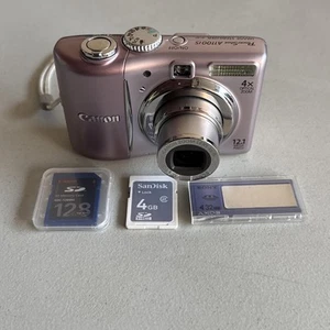 Canon PowerShot A1100 IS 12.1MP Digital Camera Pink- Rare - Picture 1 of 9
