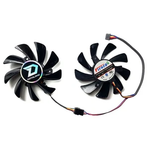 Pair Graphics Card Cooling Fan for POWERCOLOR RX590 8GB Red Dragon - Afbeelding 1 van 8