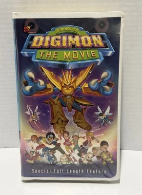 Digimon: The Movie (VHS, 2001) Digital Monsters Clamshell No Poster - Image 1 of 4