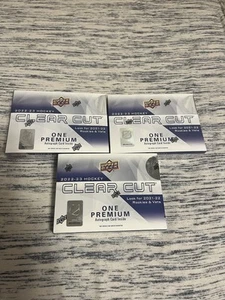 Lote de 3 cajas de hockey hobby box corte transparente cubierta superior 2022/23 - Imagen 1 de 4