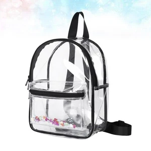 PVC Backpack Women's Clear Backpacks Stadium Transparent Satchel - Bild 1 von 11