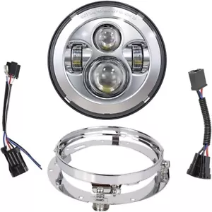 7" LED Motorcycle Headlight for Harley Davidson Touring Street Glide Fat Boy + - Bild 1 von 8