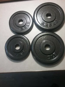 2-5lb 2-2,5lb.  STANDARD 1" GRIP HANTELSCHEIBEN FITNESSAUSRÜSTUNG sehr schön - Bild 1 von 5