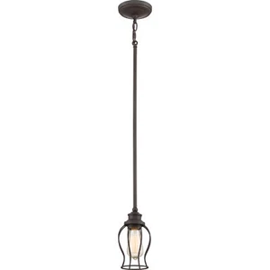Quoizel Baroness 5" Rod Hung Mini Pendant Fixture Western Bronze BNS1505WT - Picture 1 of 6