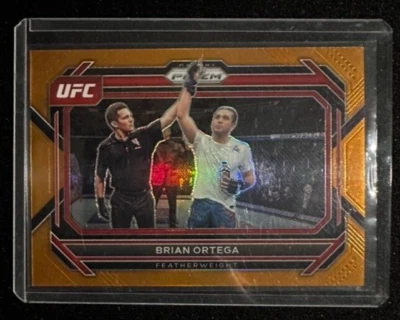 2023 Panini Prizm UFC - Brian Ortega #48 Orange Prizm /99 - Image 1 of 3